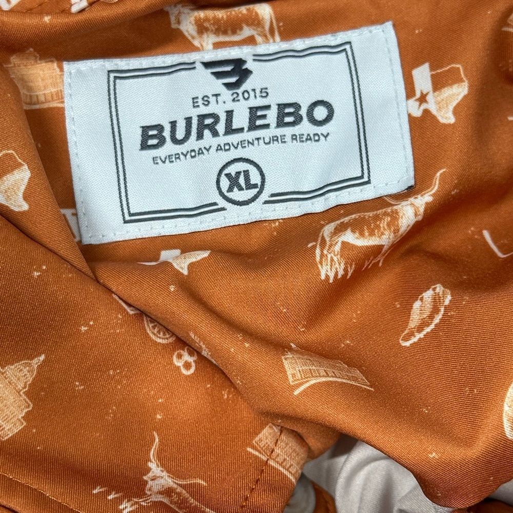 Burlebo University of Texas Longhorns Orange Button Up Shirt Men's XL Quick Dry - Picture 9 of 11